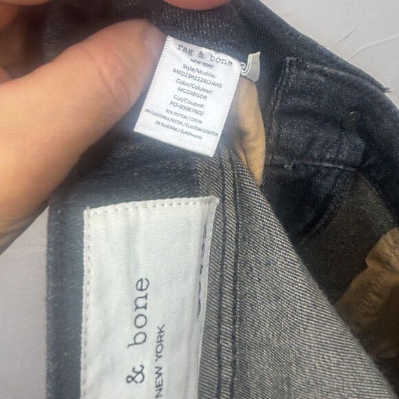 Rag & Bone Mens Fit 1 Aero Skinny 30Wx32L Dark Indigo Stretch Jeans McGregor NWT - Picture 9 of 10